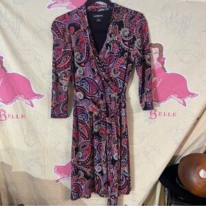 Liz Claiborne Paisley Long Sleeve Dress
